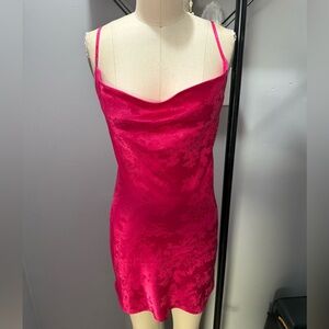 Elegant Pink Floral Slip Dress